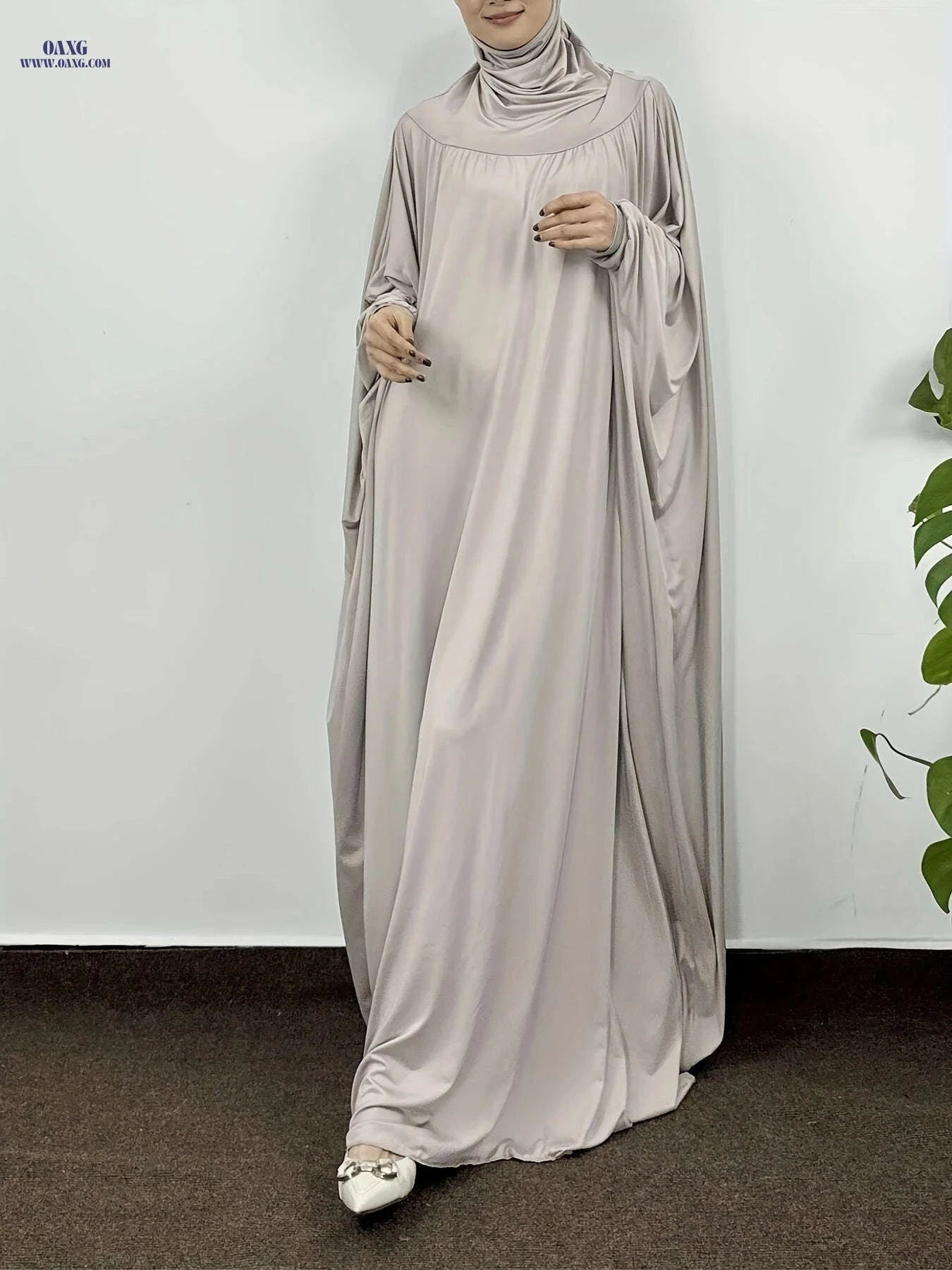 Modest Islamic Women's Attire - Hooded Abayas & Jilbabs Collection   OAXG Coffee Brown / One-size