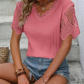 Mountain Orientation + Women'S Patchwork Lace Shirt Top   OAXG Pink / S