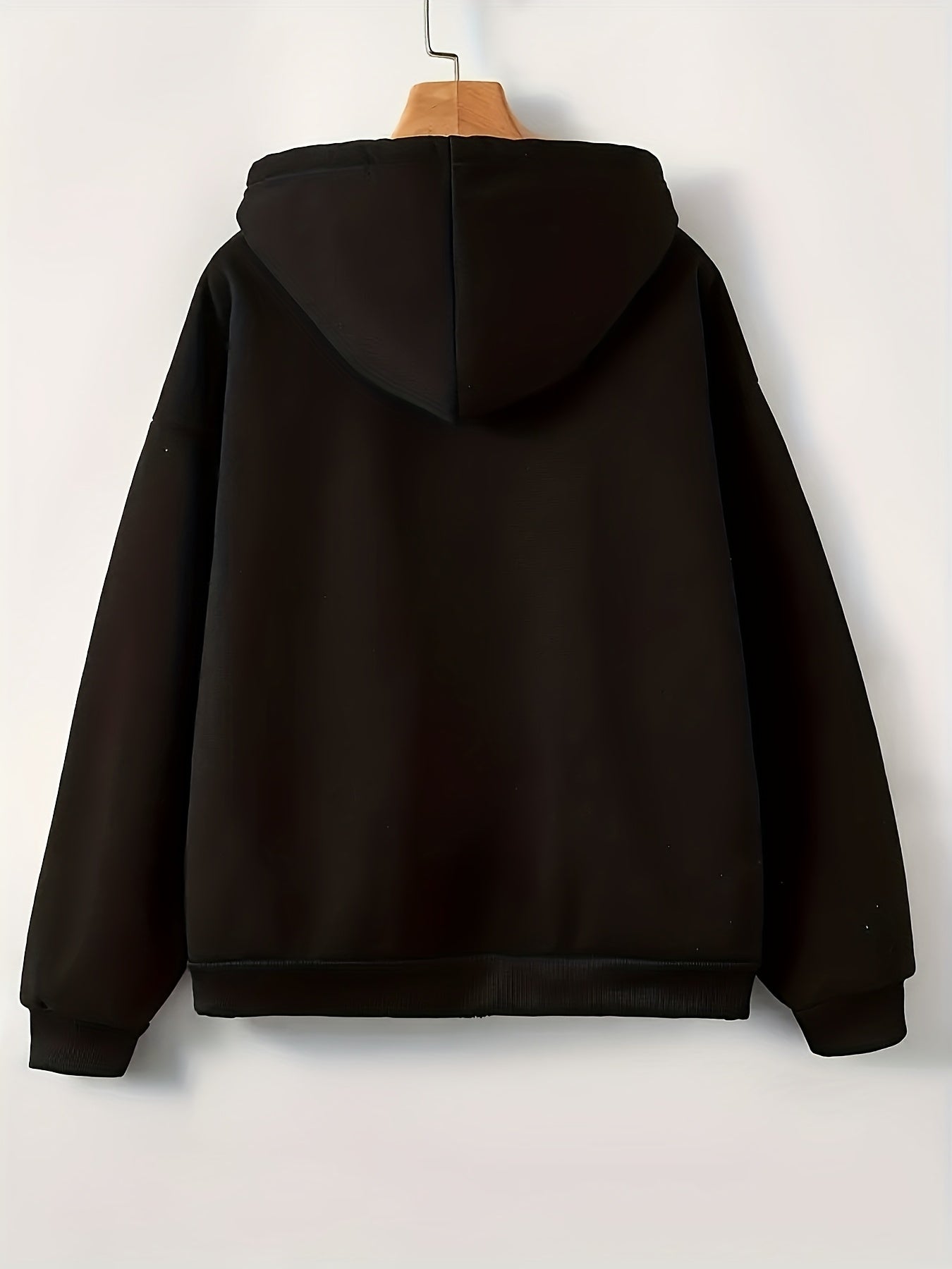 Musical Note Print Zip-Up Hooded Sweatshirt, Casual Zip-Up Long Sleeve Hoodie - Polyester Fabric, Perfect Choice for Autumn and Winter. Comfortable Women's Zip-Up Hooded Sweatshirt, Stylish for Women - Soft and Breathable, Machine Washable Long