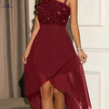 Navy Blue Sequin Mermaid Party Dress - Elegant Sleeveless Gown   OAXG 