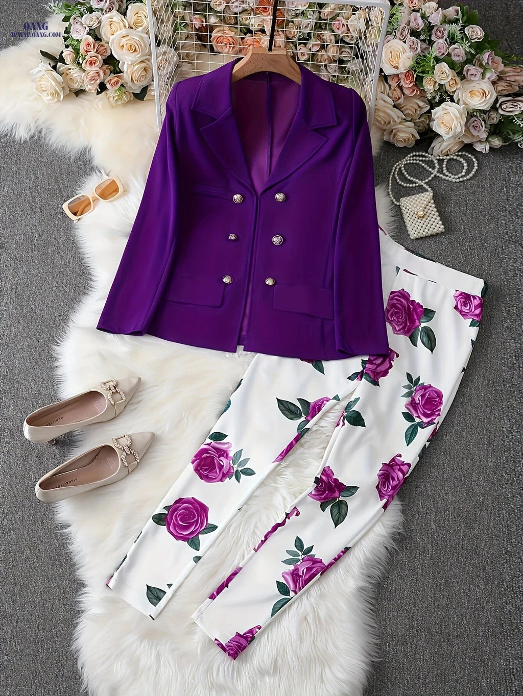New Autumn Winter Printed Outfit 2023 - Casual Floral Set   OAXG Mixed colors / S
