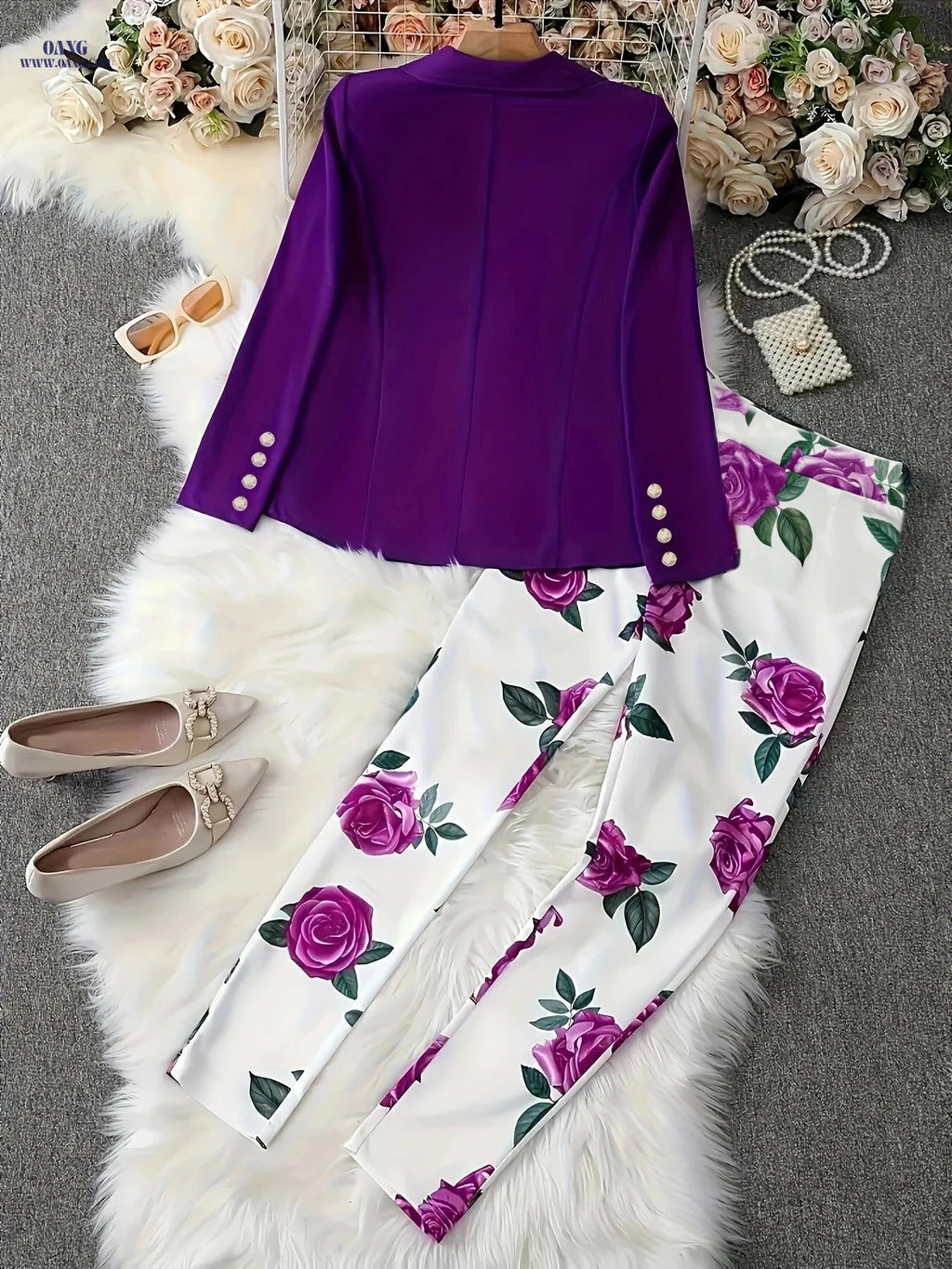 New Autumn Winter Printed Outfit 2023 - Casual Floral Set   OAXG Mixed colors / S