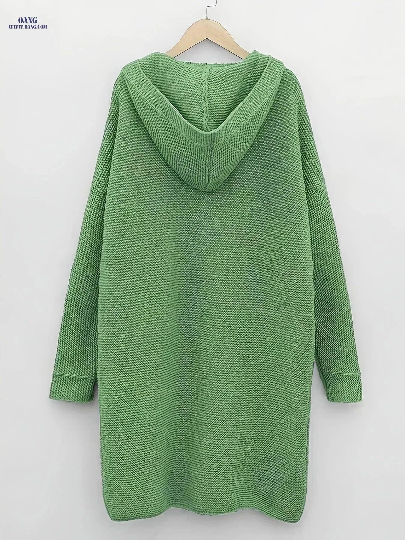 OAXG 2026 Autumn Winter Hooded Cardigan Sweater - Casual & Stylish   OAXG Army Green / S