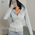 OAXG Casual Slim Fit Drawstring Hoodie - Warm Lining, Autumn Ready   OAXG 