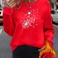 OAXG Dandelion Music Pattern Long Sleeve Sweatshirt - Women’s Style   OAXG 