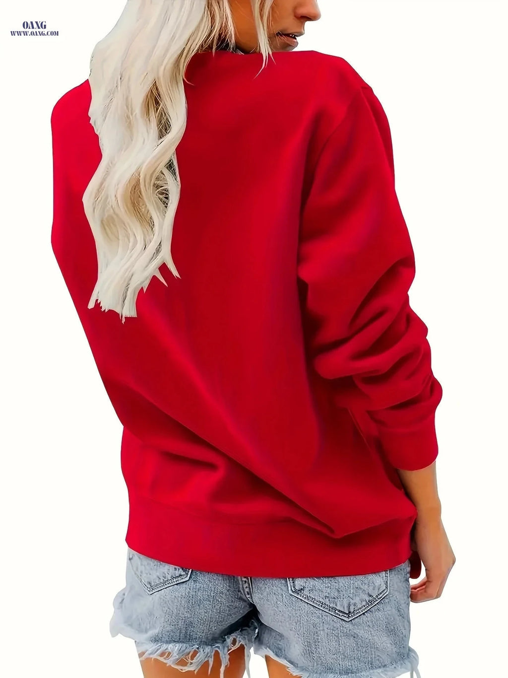 OAXG Dandelion Music Pattern Long Sleeve Sweatshirt - Women’s Style   OAXG 