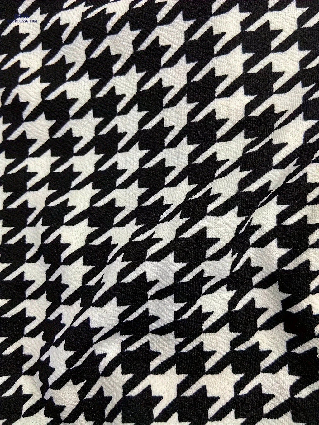OAXG Dual-Tone Checkered Jacket - Casual Mid Elasticity Style   OAXG Black And White Color / S