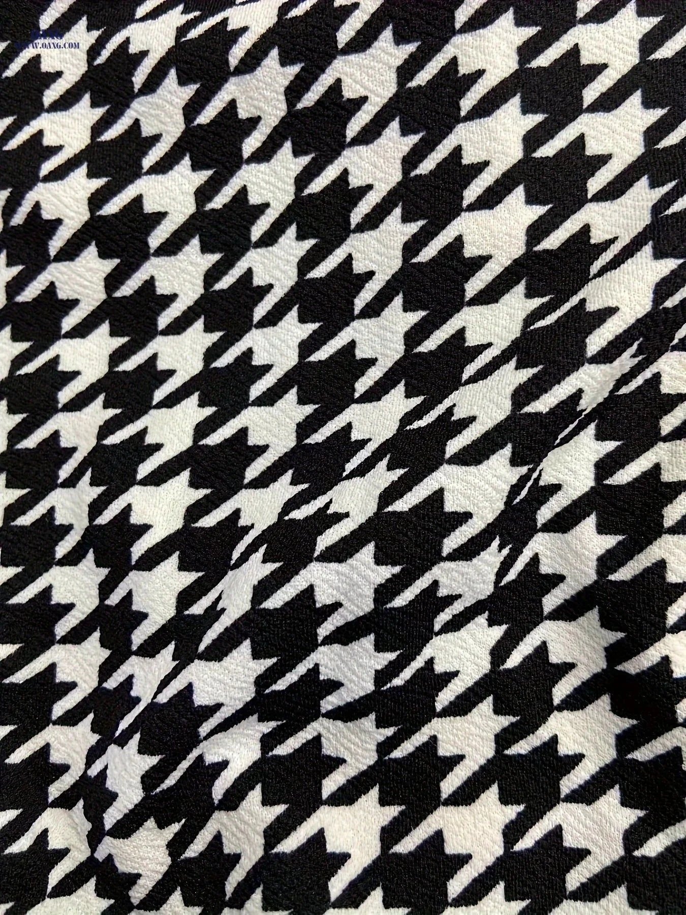 OAXG Dual-Tone Checkered Jacket - Casual Mid Elasticity Style   OAXG Black And White Color / S