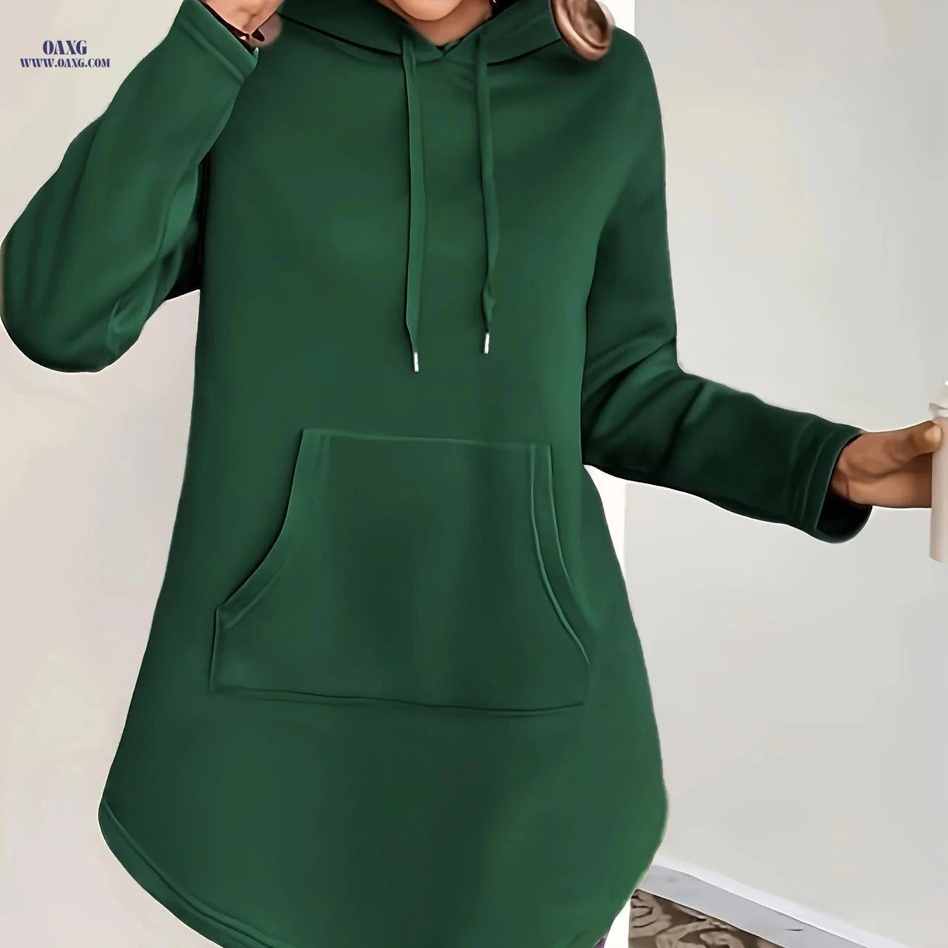 OAXG Elegant Solid Color Hoodie - Stylish Sweatshirt for Spring/Summer   OAXG 