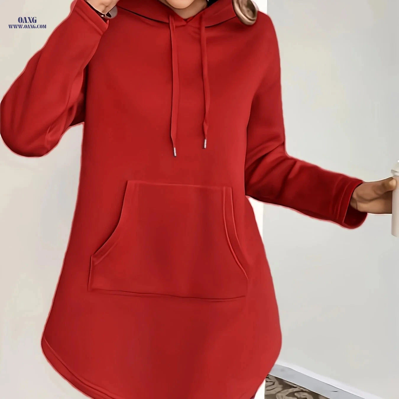 OAXG Elegant Solid Color Hoodie - Stylish Sweatshirt for Spring/Summer   OAXG 