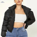 OAXG Fitted Cropped Jacket - Long Sleeve Zippered Women's Y2K Style   OAXG Black / S