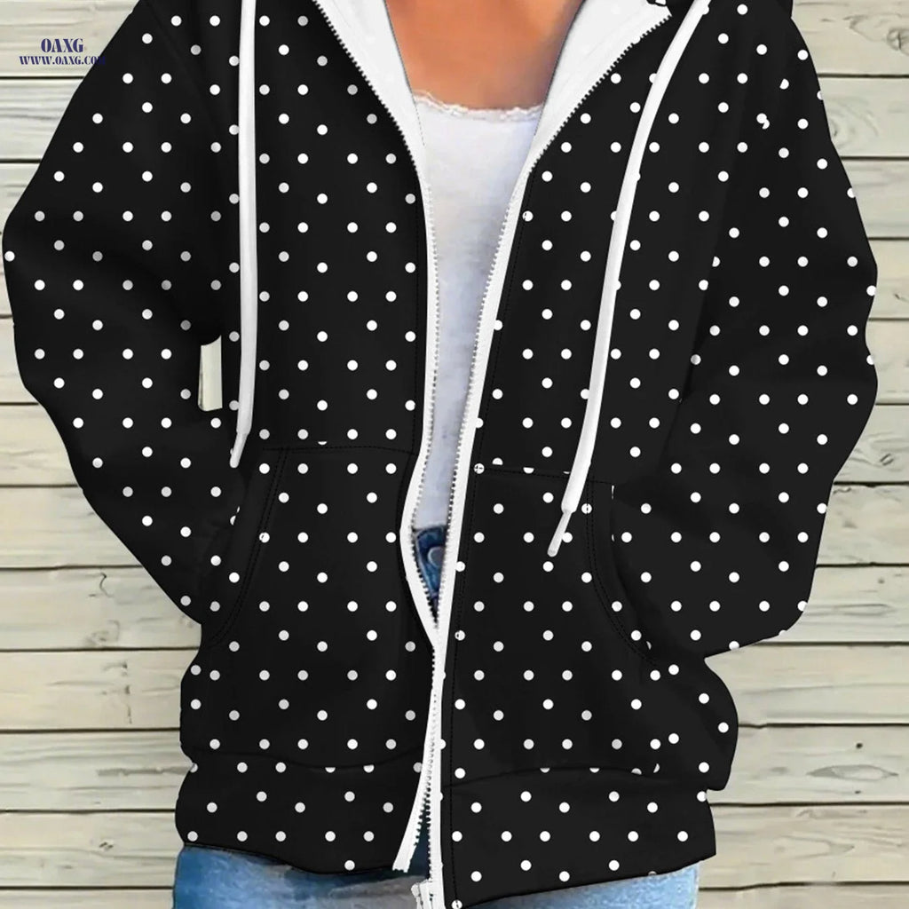 European And American Stylish Women'S Casual Zip-Up Hoodie - 471   OAXG 