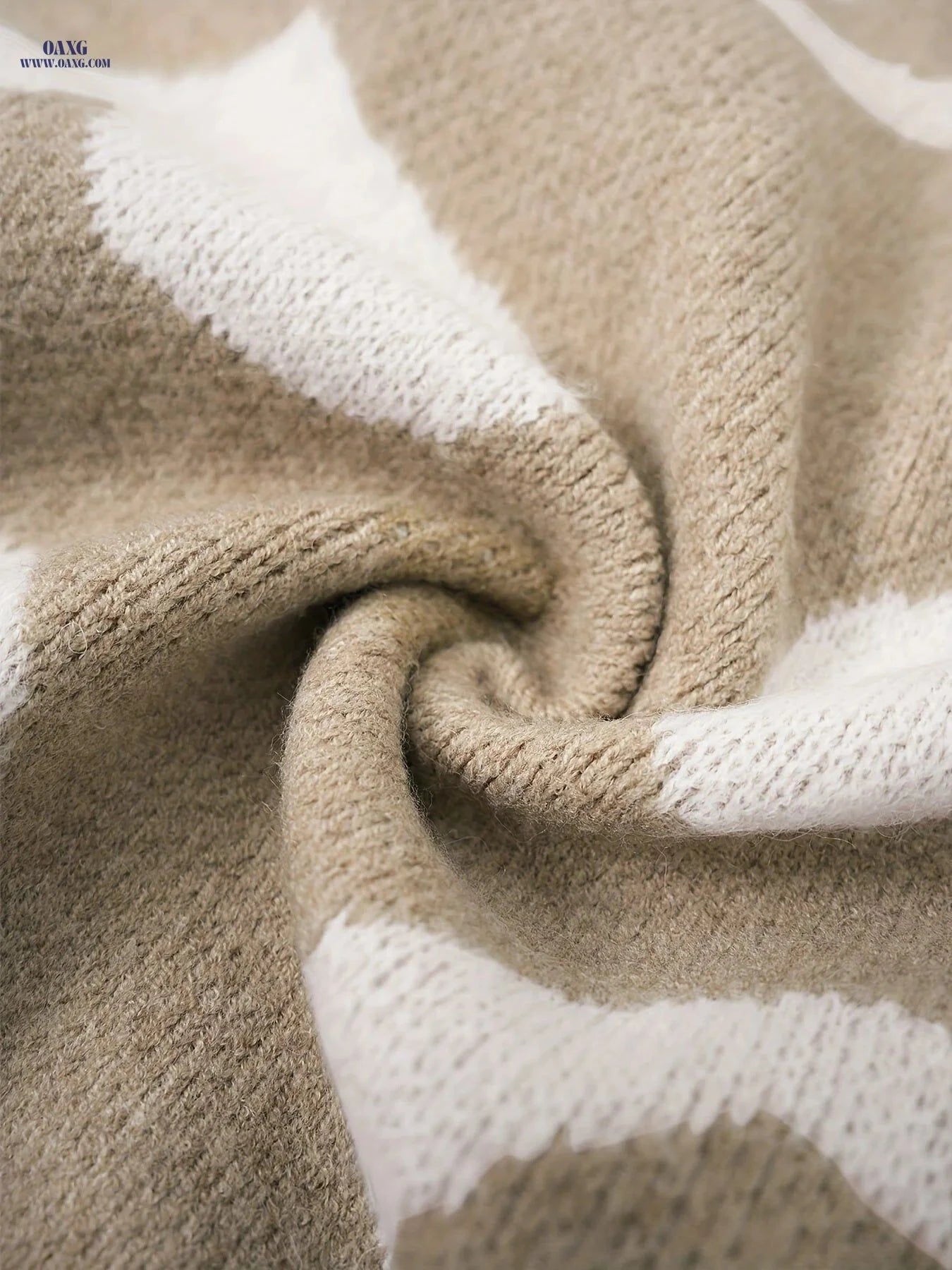 OAXG V-Neck Heart Cardigan - Casual Long Sleeve for Autumn/Winter   OAXG Khaki / S