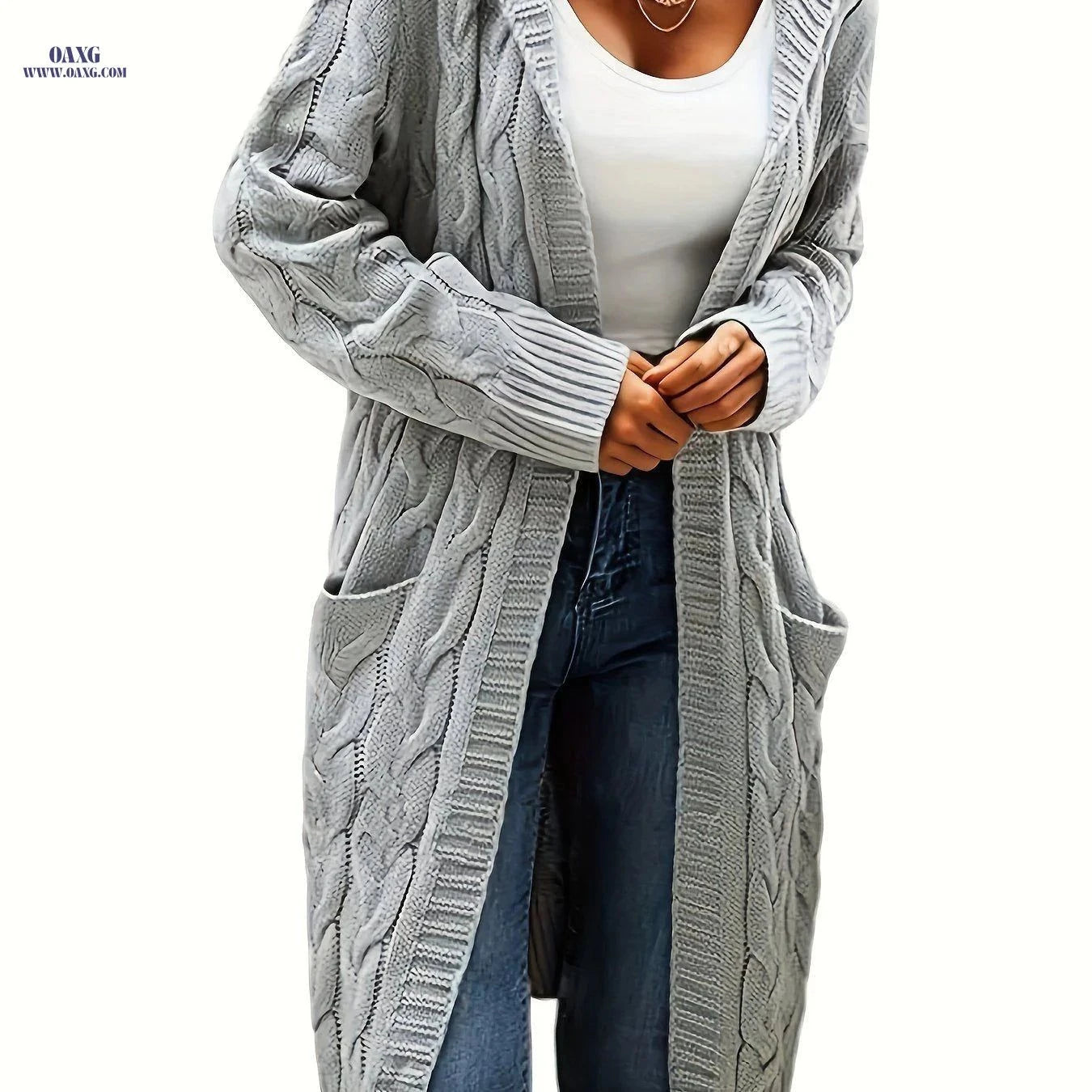 OAXG Women's Cardigan - Casual Knit Sweater for Fall/Winter   OAXG Black / S