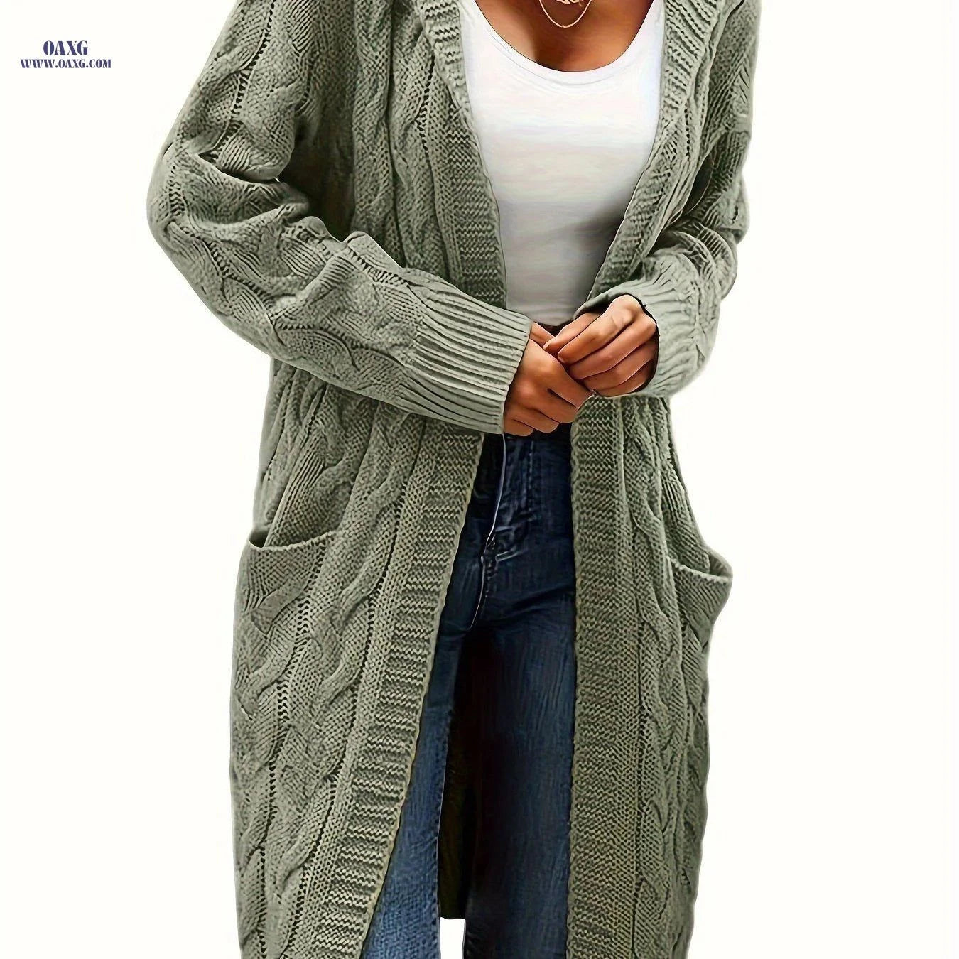 OAXG Women's Cardigan - Casual Knit Sweater for Fall/Winter   OAXG Black / S