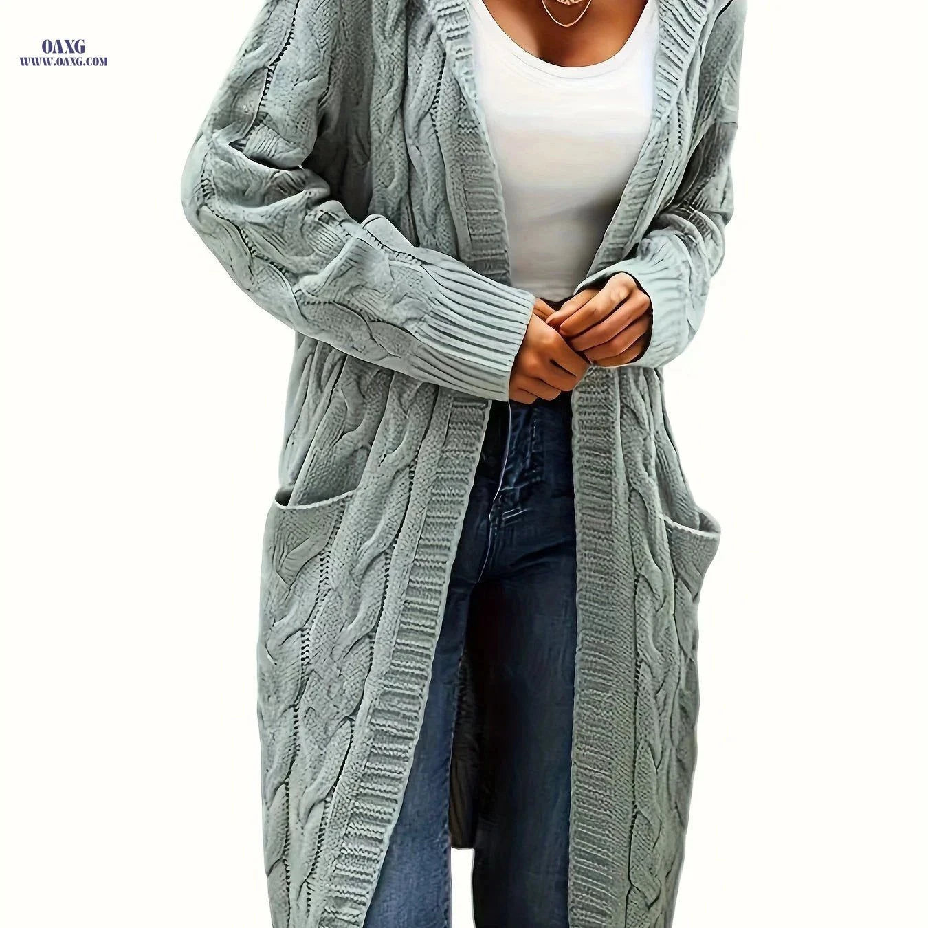 OAXG Women's Cardigan - Casual Knit Sweater for Fall/Winter   OAXG Black / S
