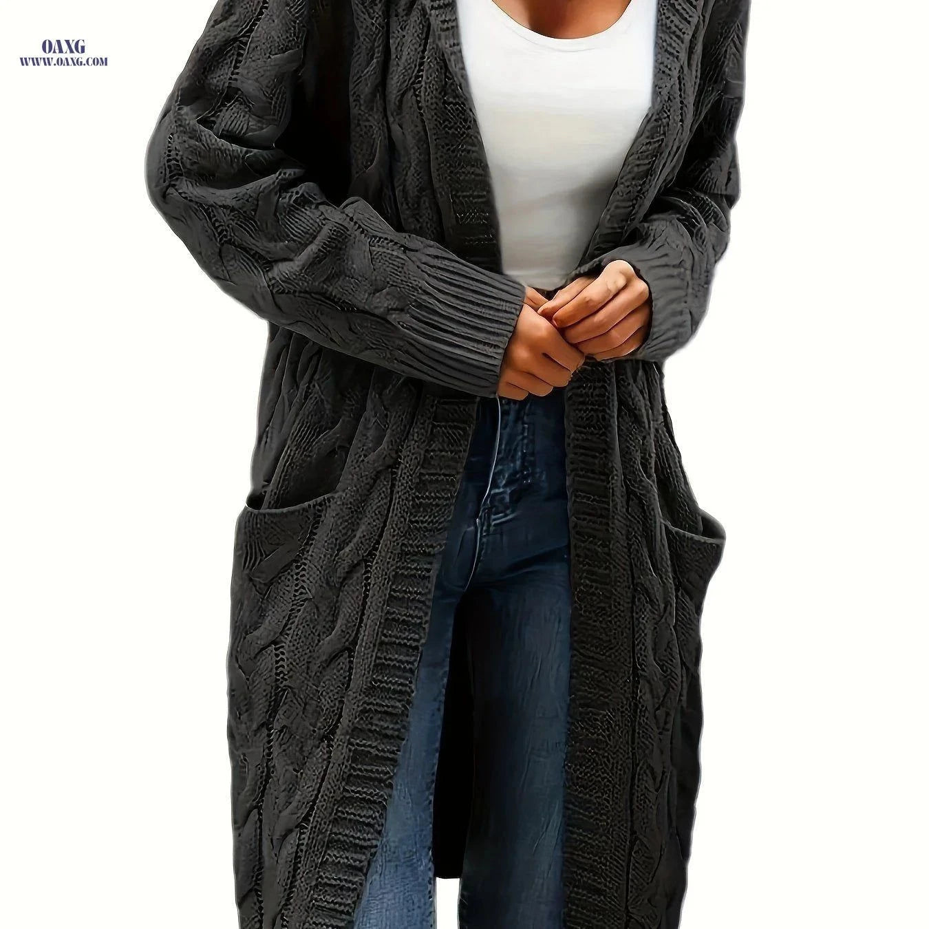 OAXG Women's Cardigan - Casual Knit Sweater for Fall/Winter   OAXG Black / S