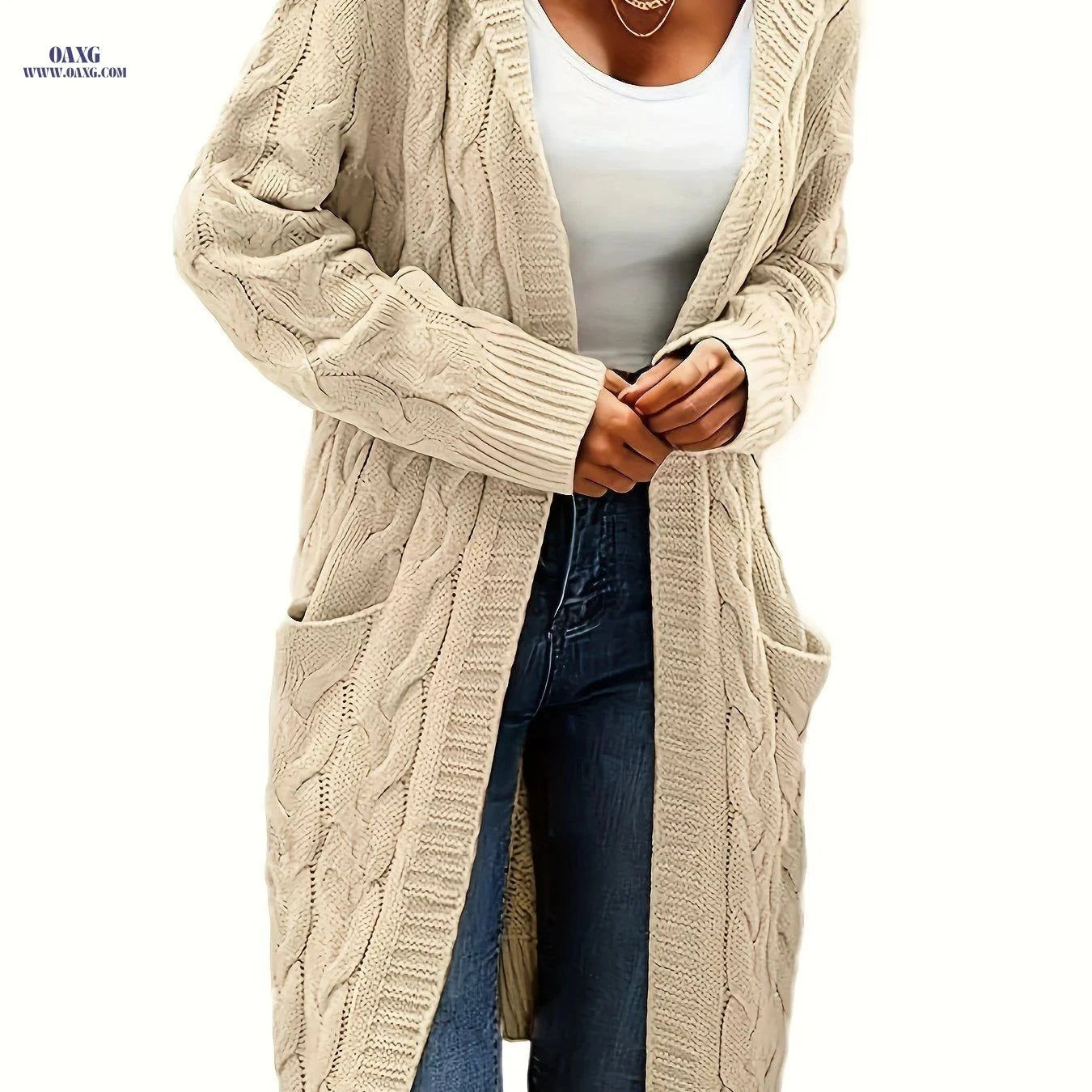 OAXG Women's Cardigan - Casual Knit Sweater for Fall/Winter   OAXG Black / S