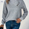 OAXG Women's Casual Asymmetrical Neck Sweater - Soft, Machine Washable   OAXG Space Gray / S