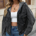 OAXG Women's Casual Denim Jacket - Long Sleeve, Elegant Style   OAXG 