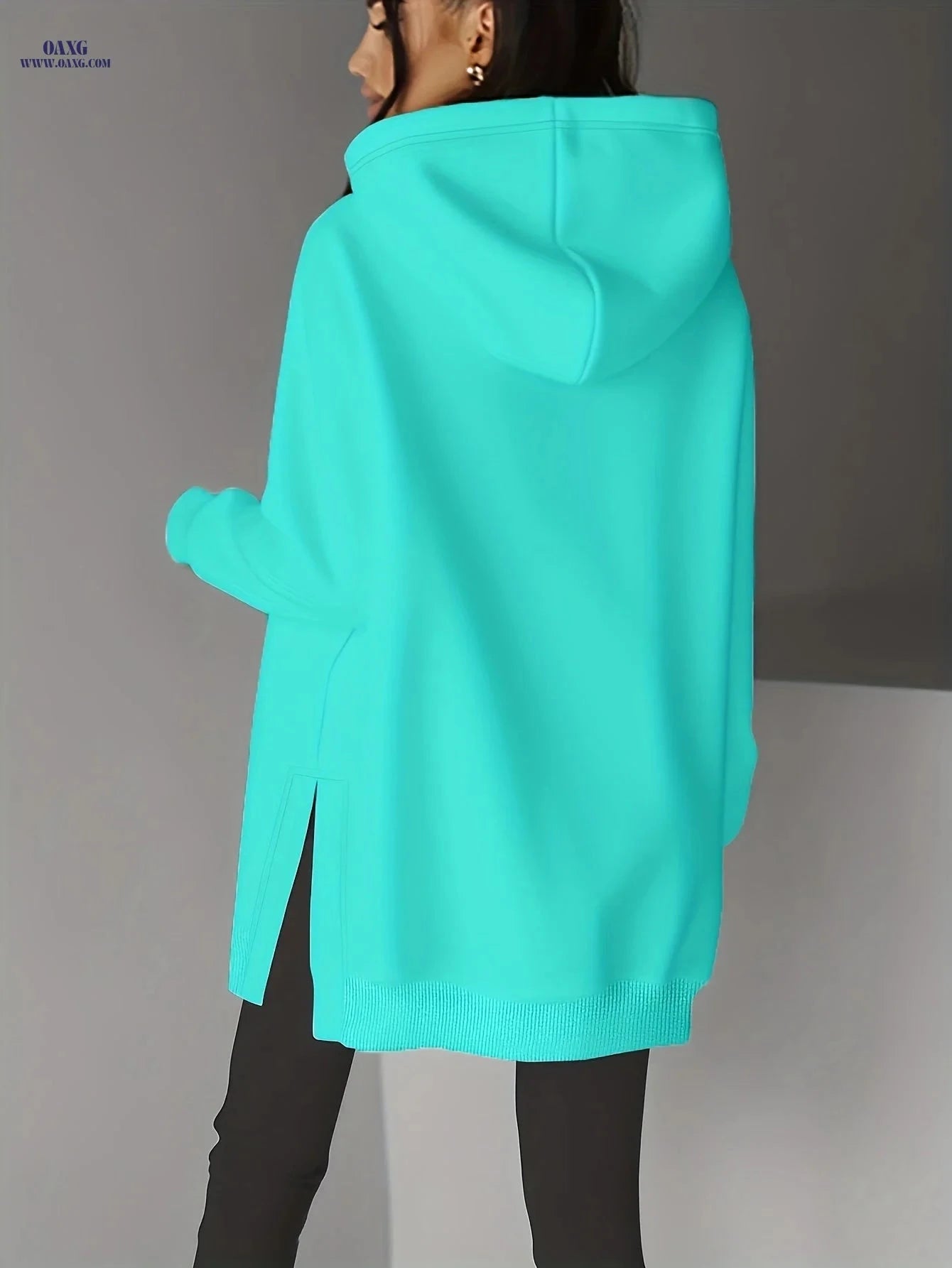OAXG Women's Casual Hooded Sweatshirt - Fleece-Lined, Stylish Design   OAXG 