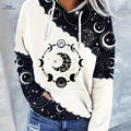 OAXG Women's Casual Hooded Sweatshirt - Vintage Geometric Print   OAXG 