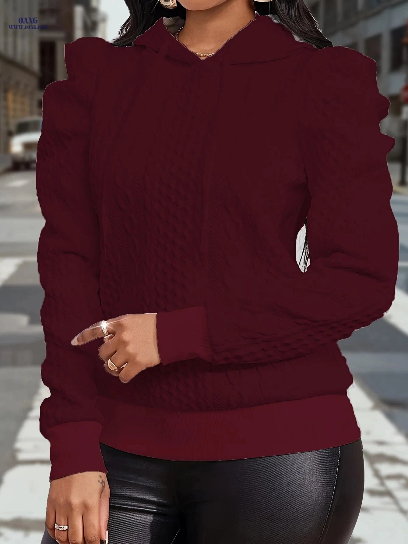 OAXG Women's Casual Hoodie - Semi-Sheer, Machine Washable   OAXG 