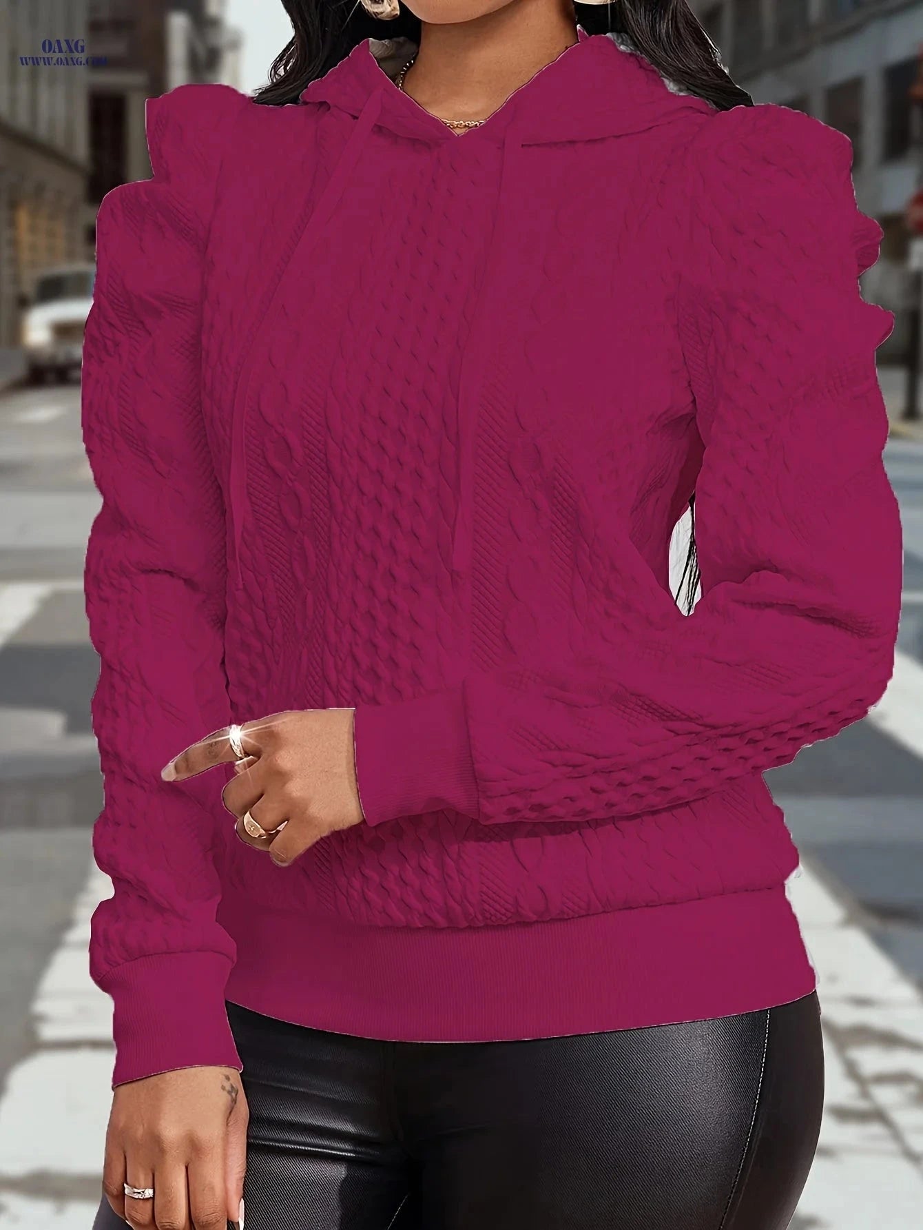 OAXG Women's Casual Hoodie - Semi-Sheer, Machine Washable   OAXG 
