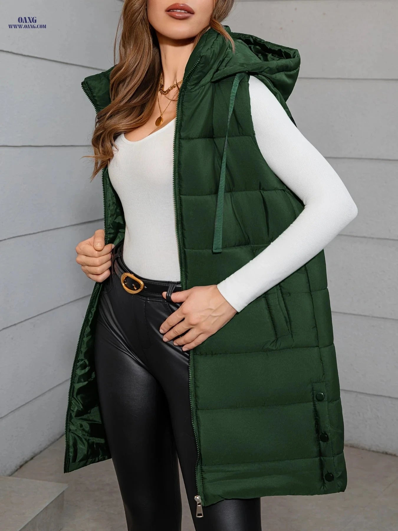 OAXG Women's Casual Jacket - Hooded, Long Sleeve, Spring/Fall Wear   OAXG 
