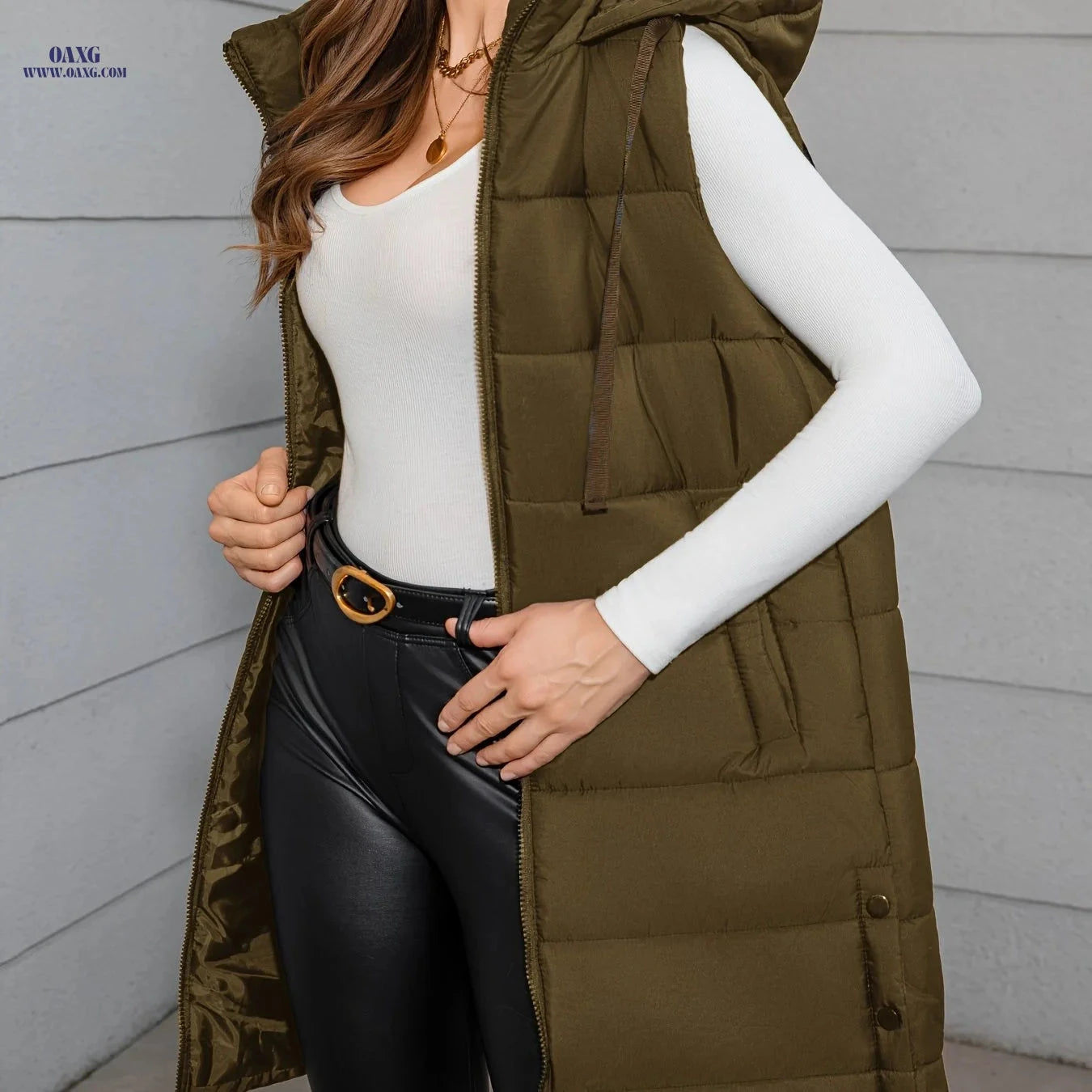 OAXG Women's Casual Jacket - Hooded, Long Sleeve, Spring/Fall Wear   OAXG 