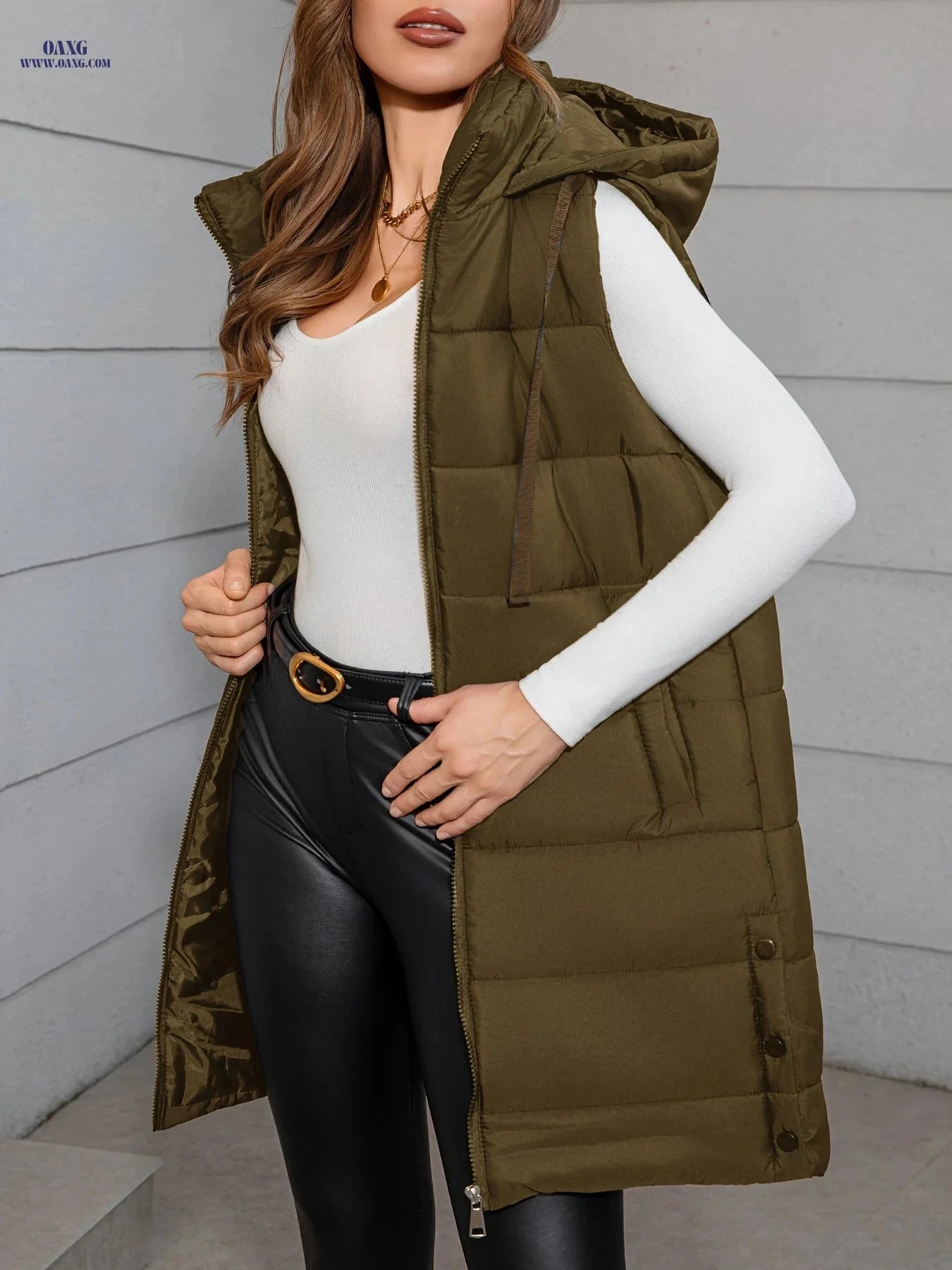 OAXG Women's Casual Jacket - Hooded, Long Sleeve, Spring/Fall Wear   OAXG 