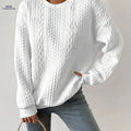 OAXG Women's Casual Round Neck Pullover Sweatshirt - Loose Fit   OAXG 