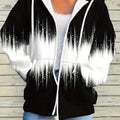 OAXG Women's Casual Zip-Up Hoodie - Stylish Flared Design for Fall   OAXG 