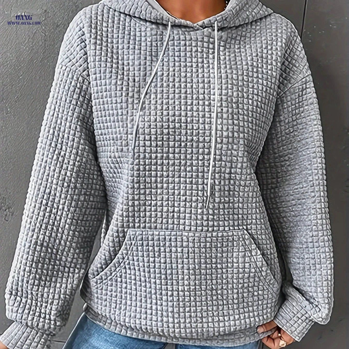 OAXG Women's Color Block Hooded Sweatshirt - Casual Fall/Winter Style   OAXG 