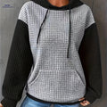 OAXG Women's Color Block Hooded Sweatshirt - Casual Fall/Winter Style   OAXG 