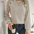 OAXG Women's Contrast Lace Raglan Sleeve Top - Elegant Spring Fashion   OAXG 