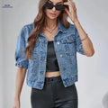 OAXG Women's Denim Jacket - Casual Style for Spring and Fall   OAXG 