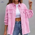 OAXG Women's Denim Jacket Coat - Four Seasons, Long Sleeve Elegance   OAXG 