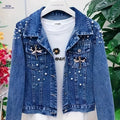 OAXG Women's Denim Jacket - Stylish Cropped, Figure-Flattering Design   OAXG 