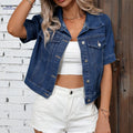 OAXG Women's Elegant Retro Denim Jacket - Spring Slim-Fit Outerwear   OAXG 