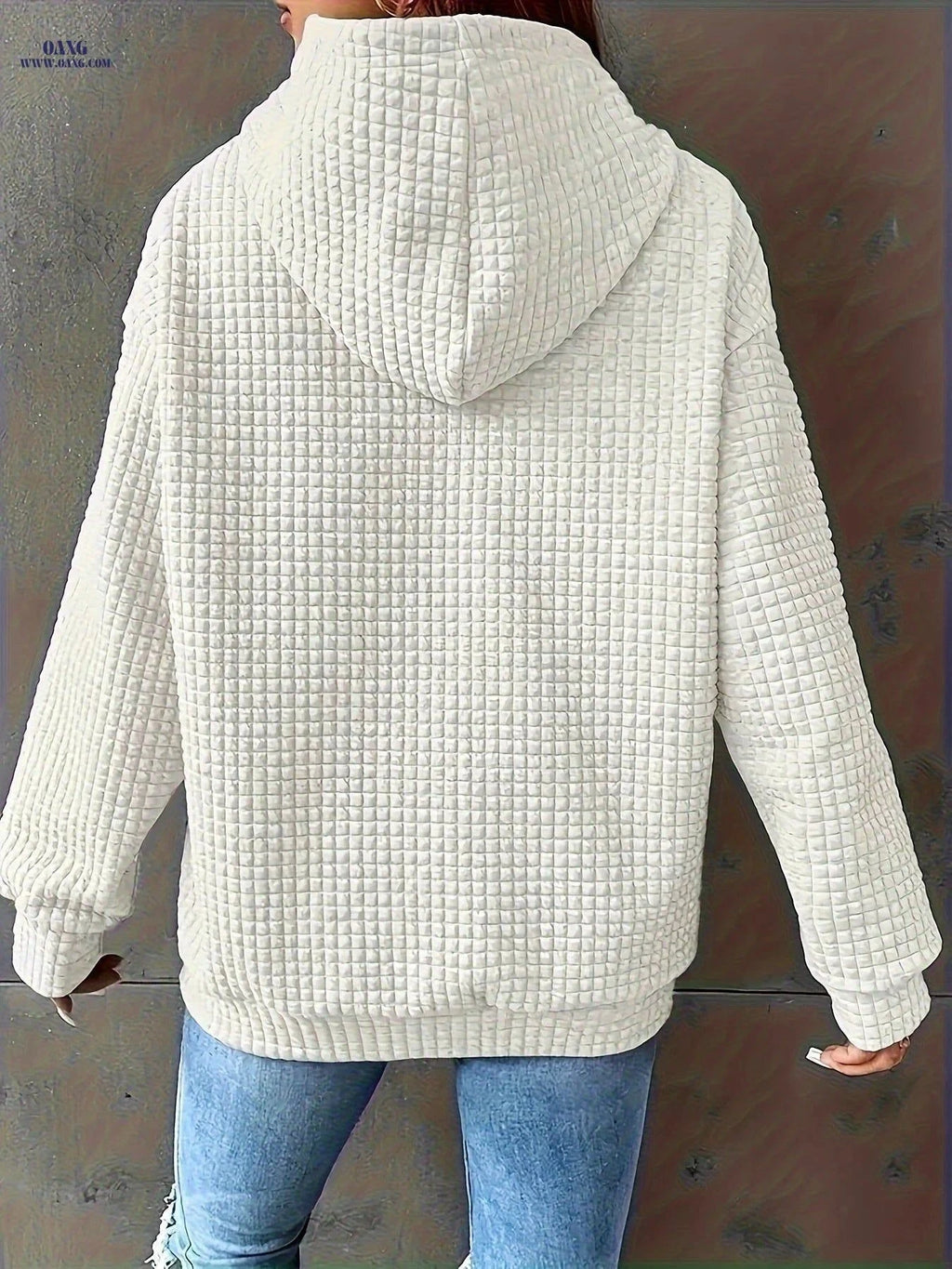 OAXG Women's Floral Print Hooded Sweatshirt - Cozy Long Sleeve Top   OAXG Beige / S