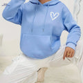 OAXG Women's Graphic Print Hoodie - Casual Drawstring Sweatshirt   OAXG Sky Blue / XS