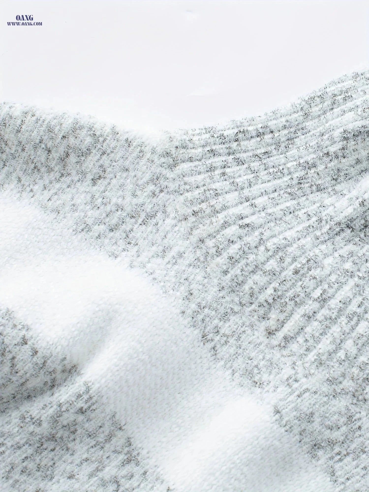 OAXG Women's High-Neck Thick Sweater - Casual Fall/Winter Outerwear   OAXG Grey / S
