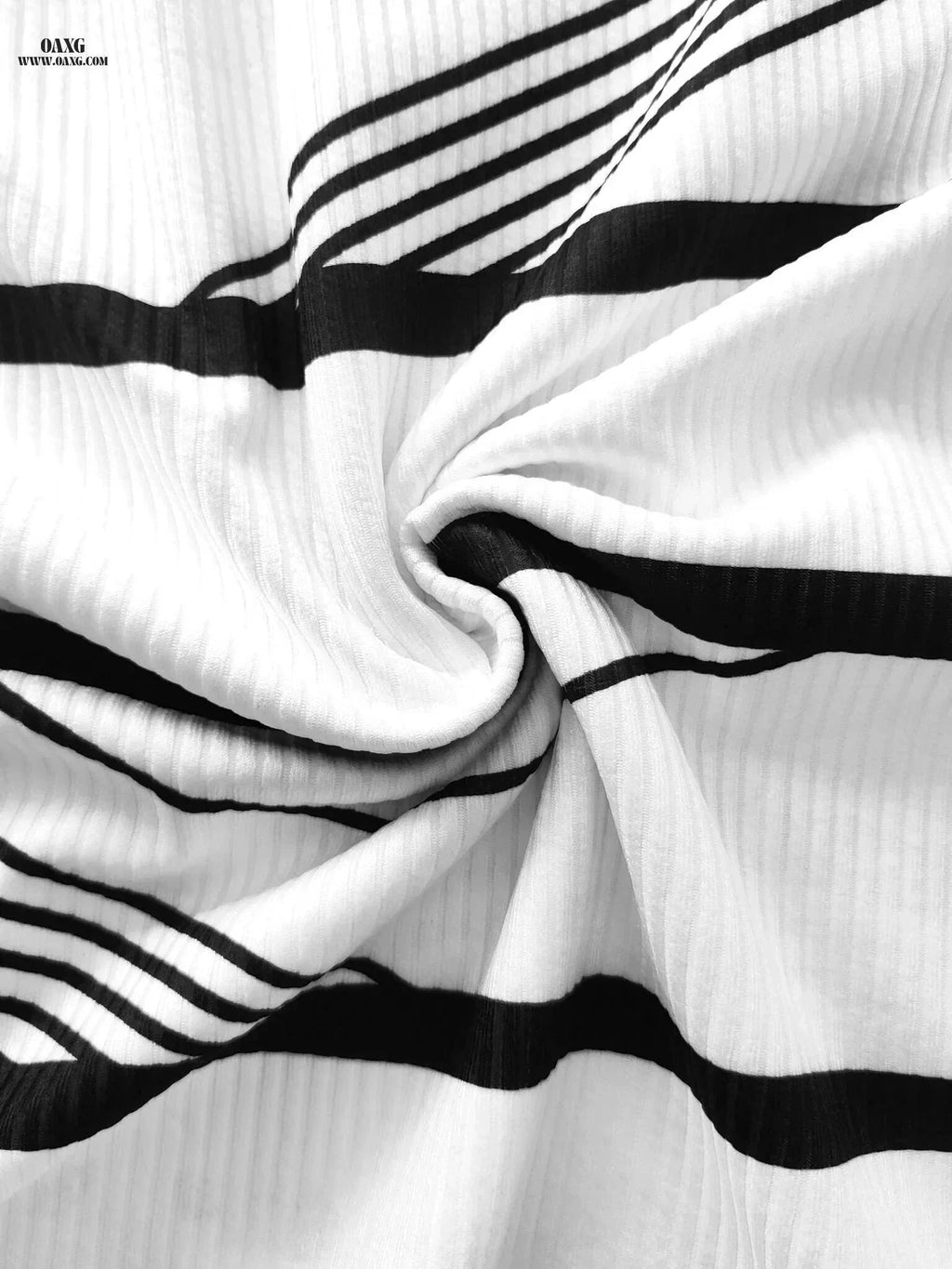 OAXG Women's Hooded Long Sleeve T-Shirt - Casual Striped Print   OAXG White / S