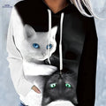 OAXG Women's Hooded Sweatshirt Jacket - Printed Cozy Casual Fall Style   OAXG 