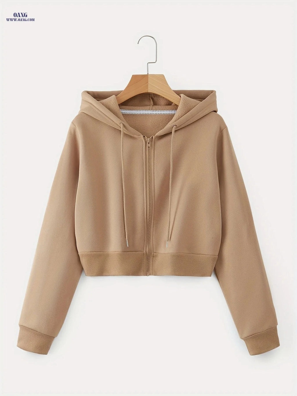 OAXG Women's Hooded Zip-Up Sweatshirt - Casual Fall Fashion Top   OAXG 