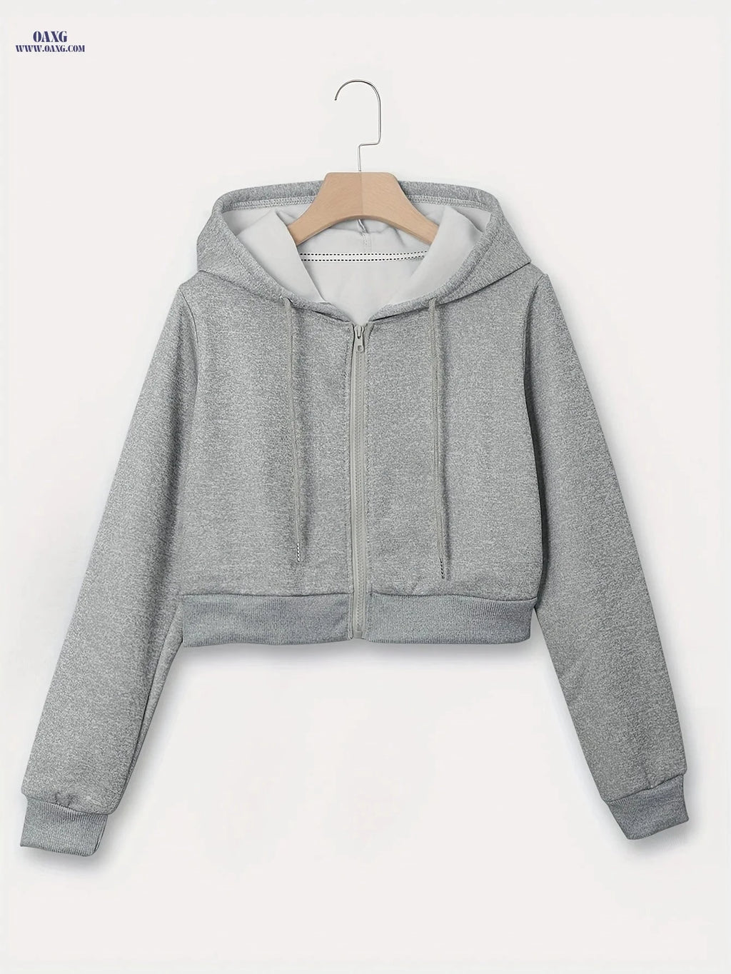 OAXG Women's Hooded Zip-Up Sweatshirt - Casual Fall Fashion Top   OAXG 