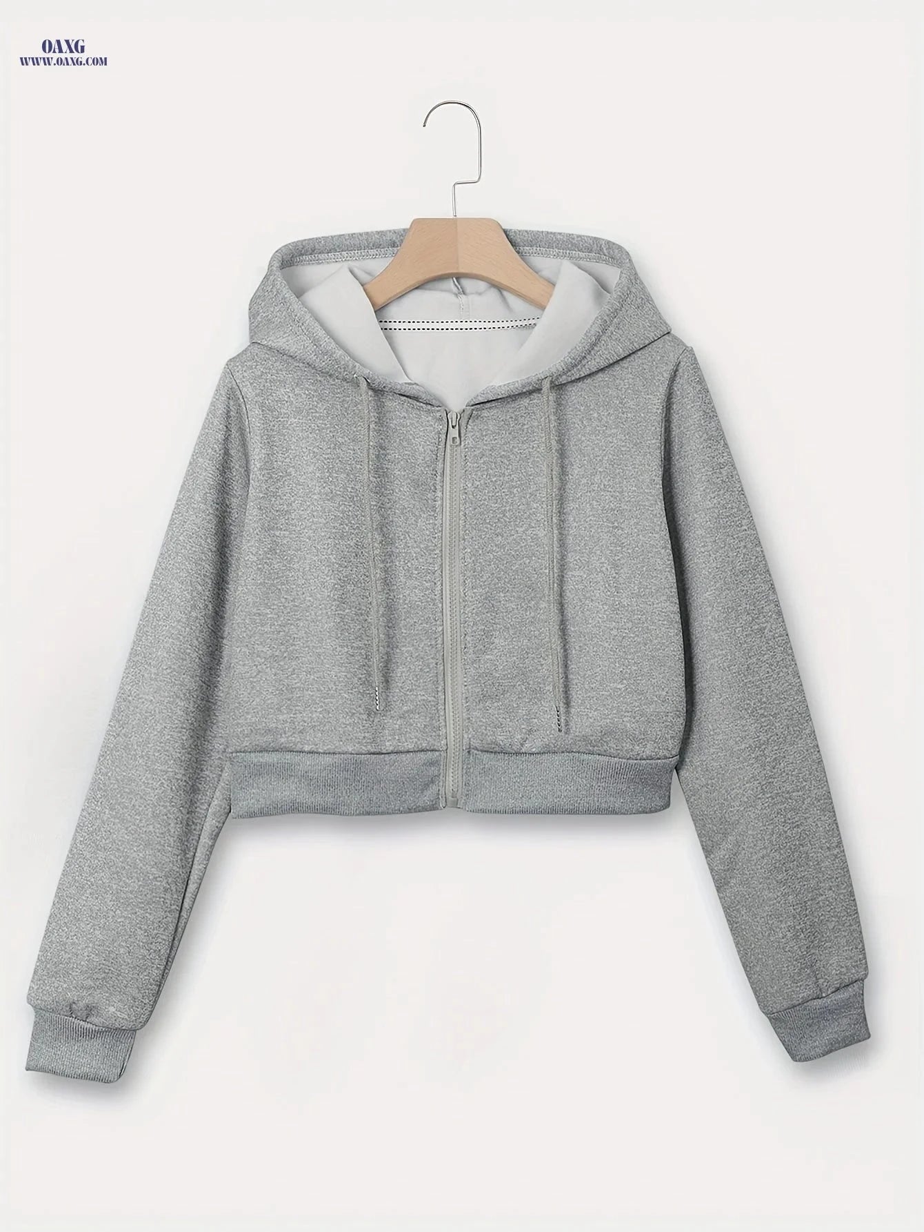 OAXG Women's Hooded Zip-Up Sweatshirt - Casual Fall Fashion Top   OAXG 