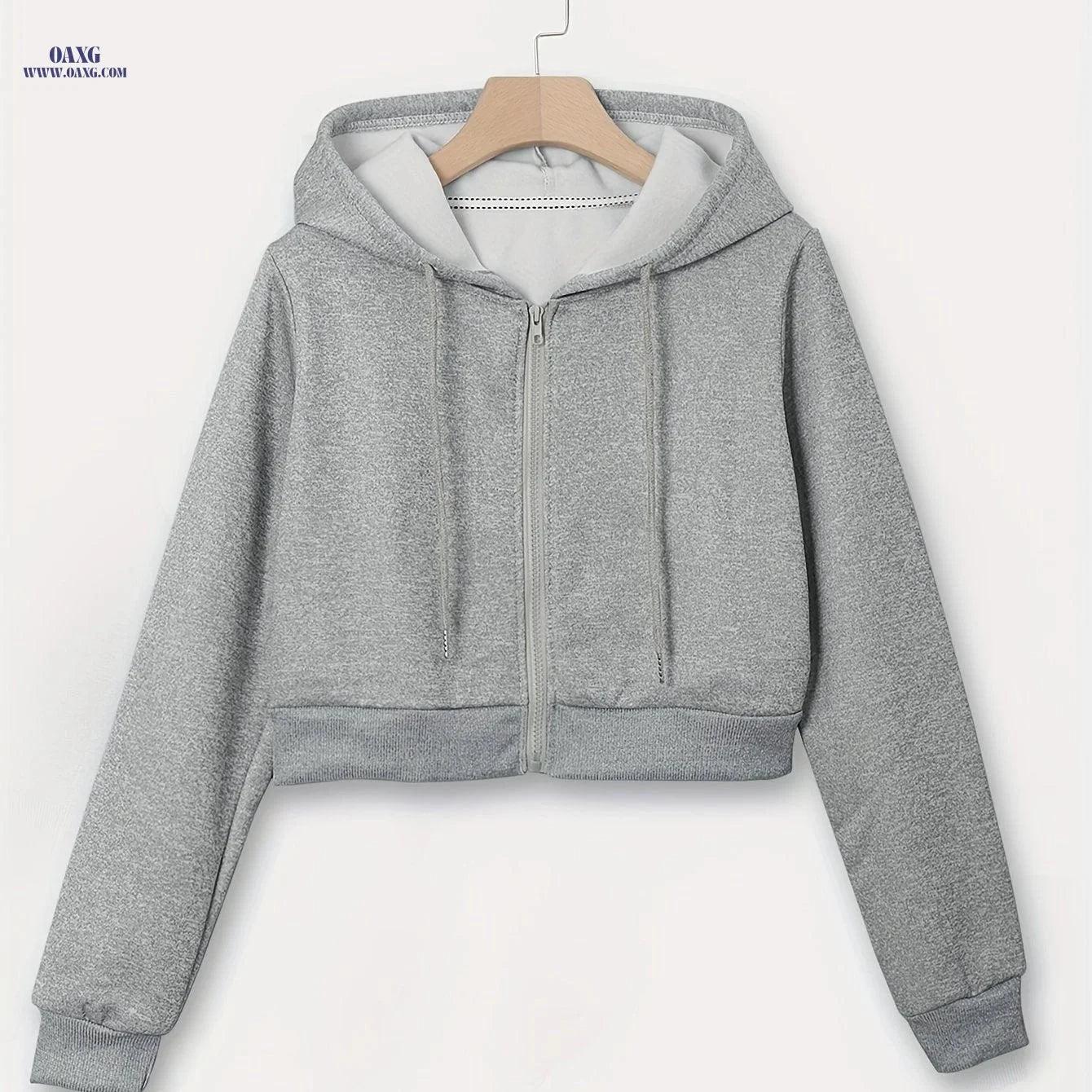 OAXG Women's Hooded Zip-Up Sweatshirt - Casual Fall Fashion Top   OAXG 