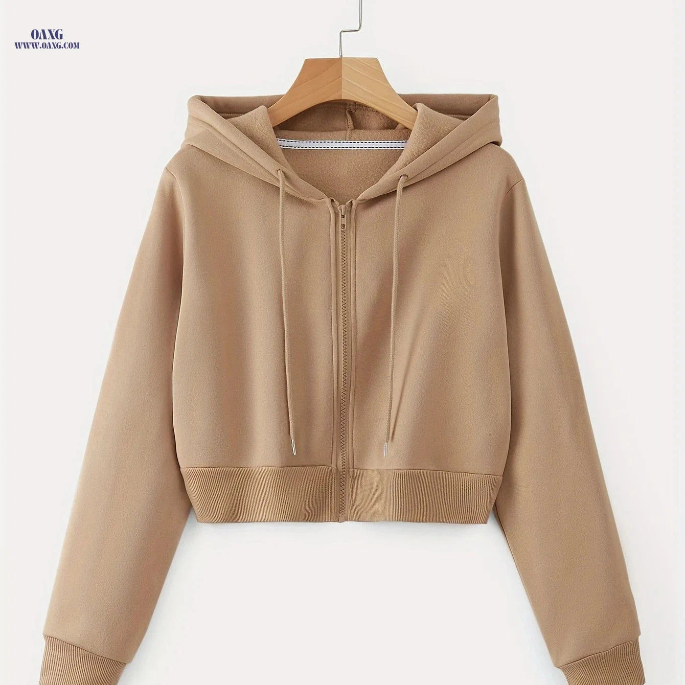 OAXG Women's Hooded Zip-Up Sweatshirt - Casual Fall Fashion Top   OAXG 